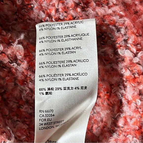 Free People BFF Cropped Cowl Neck Marled Sweater Red Lotus Ultrasoft Wom… - Picture 5 of 8